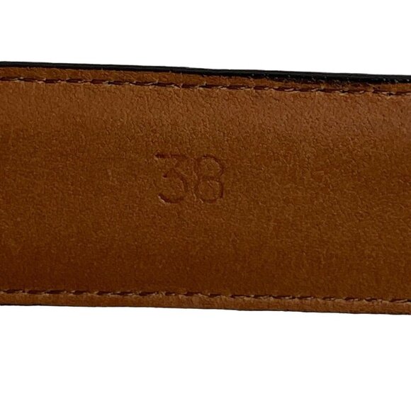 Bally Men's Designer Belt Sz 38 Loafer‎ Brush Off Whiskey Brown Leather - Picture 7 of 9